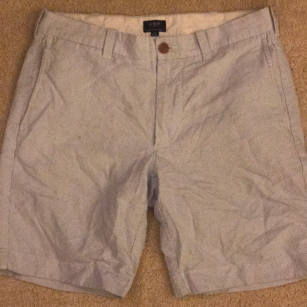 J crew 9 inch inseam 31W seersucker shorts